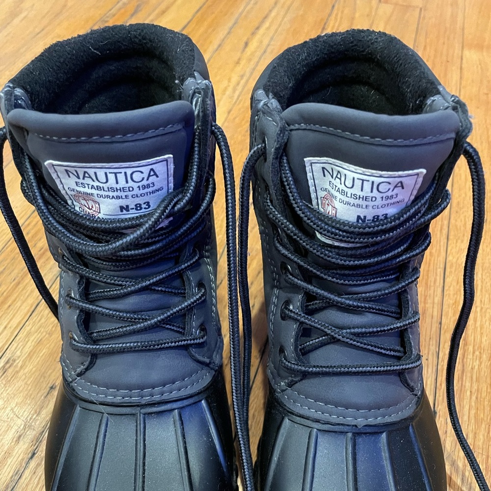 Nautica Mens Duck Boots - Waterproof Shell Insulated Snow Channing SIZE 7